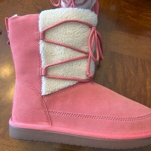 NWB-Girls Koolaburra by Ugg Pink Suede Boots